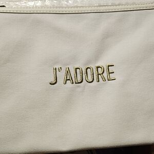 Adore J'Adore Cream and Gold Cosmetic Bag